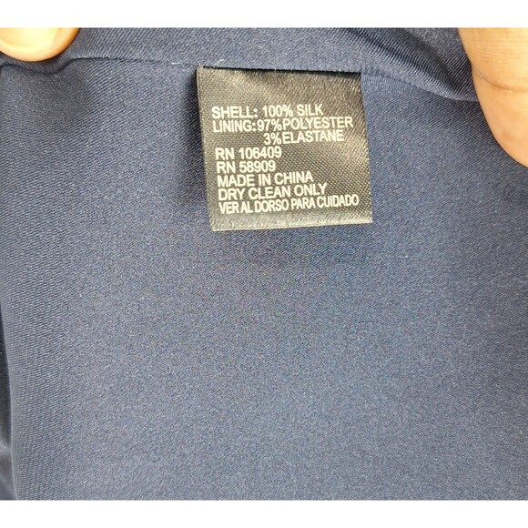 ANTONIO MELANI SILK FLORAL PRINT ROUGE & PERSIAN BLUE Size 8 - Picture 9 of 9